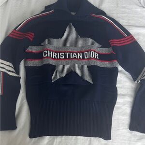 Christian Dior ski sweater blue worn once